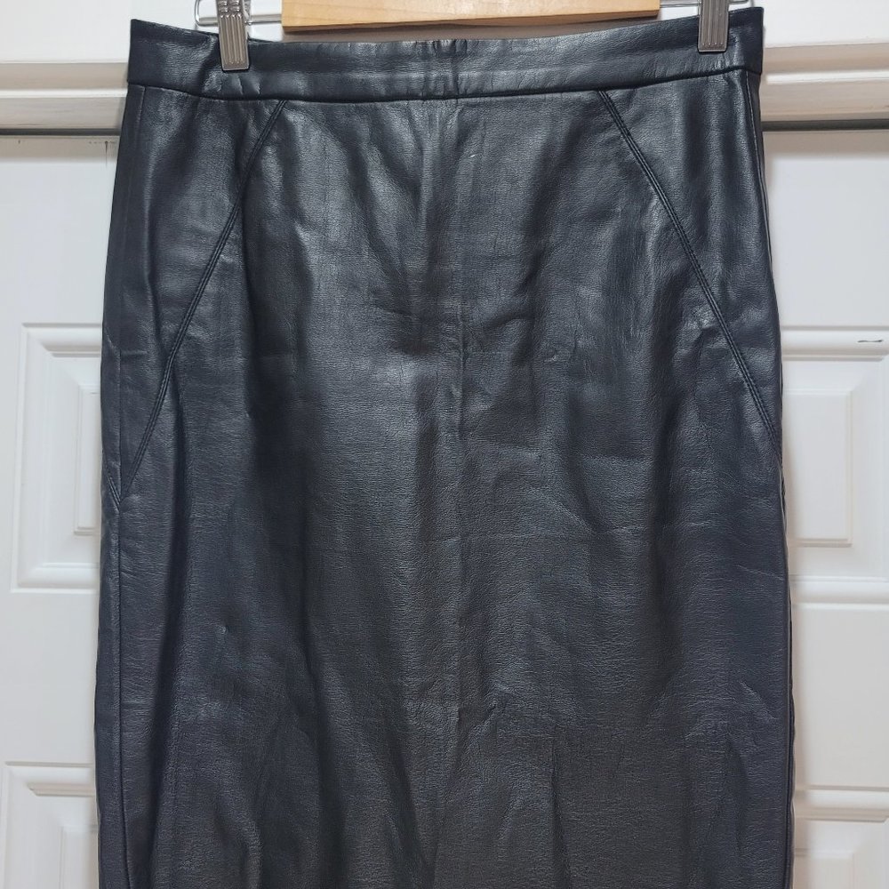 Vero Moda Black Leather-look Pencil Skirt